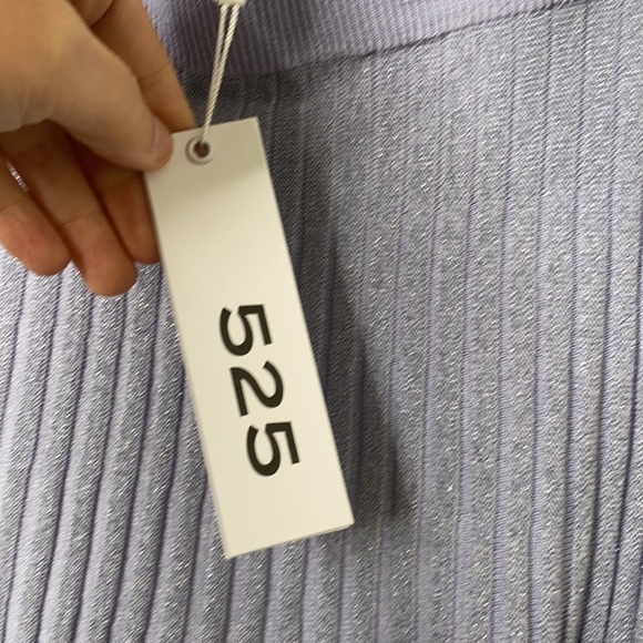 525 Pleat Midi Skirt in Ice Blue Lavender NWT S - Picture 5 of 6